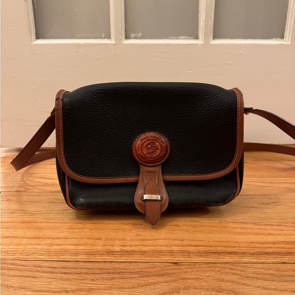 Black and Brown Leather Crossbody Bag